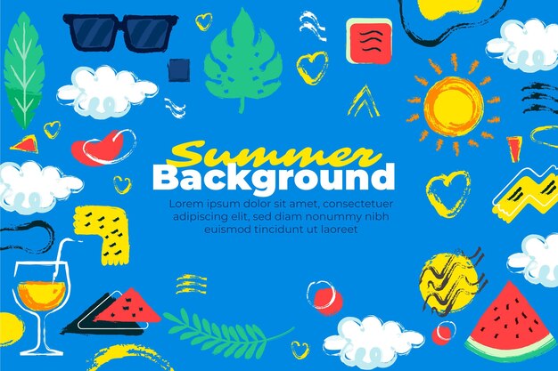 Organic flat summer background