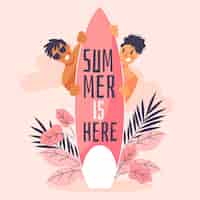 Free vector organic flat summer illustration