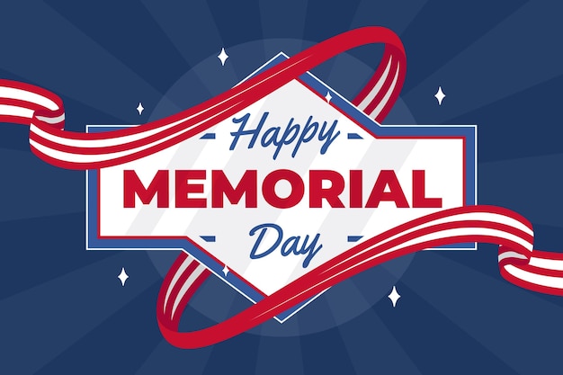 Free Vector organic flat usa memorial day illustration