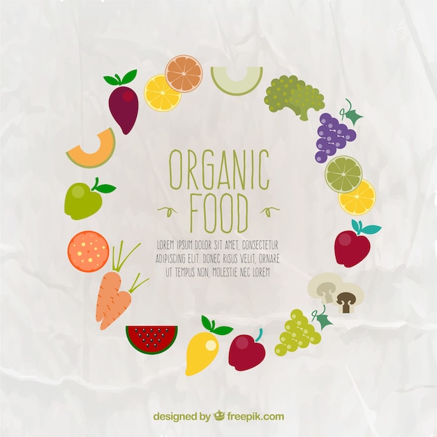 Free Vector organic food frame