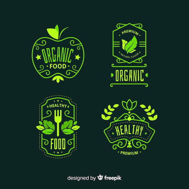 Organic food  label pack