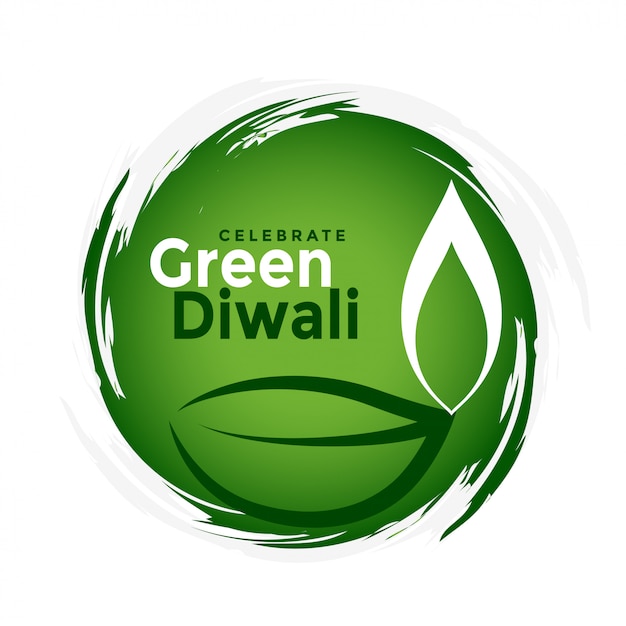 Organic green diwali festival celebration concept