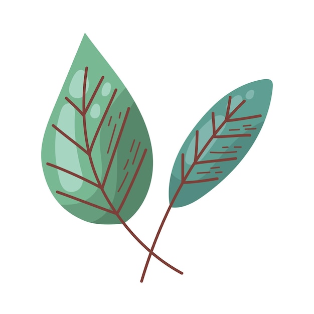 Free vector organic growth leaves