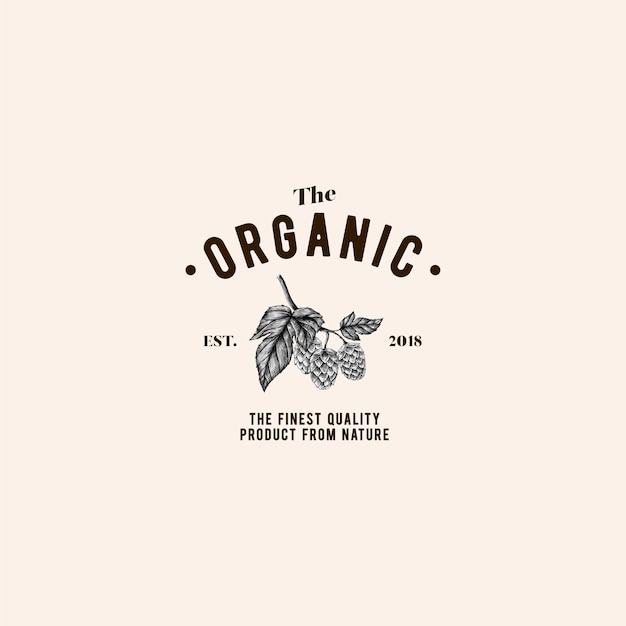 The organic logo design vector