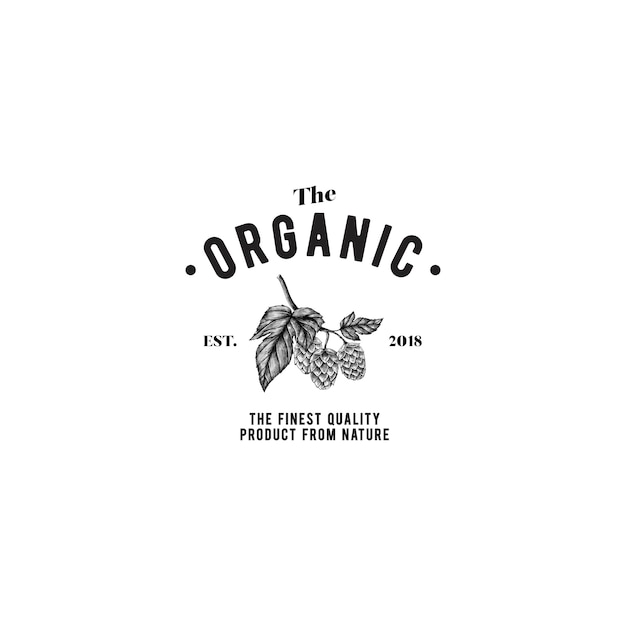 The organic logo design vector