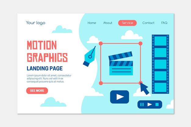 Free Vector organic motiongraphics homepage