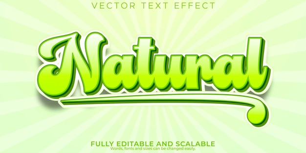 Organic natural text effect editable green and nature text style