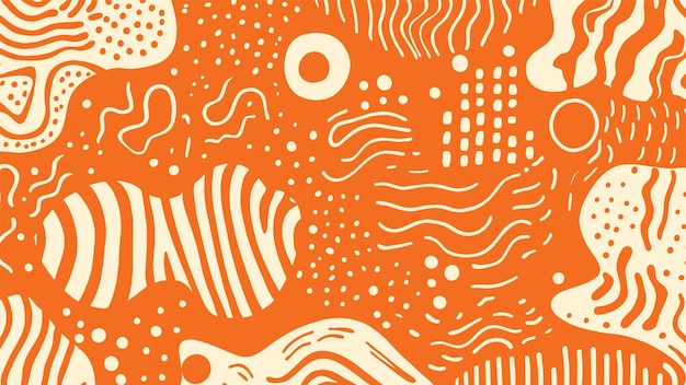 Free Vector organic orange background with waves