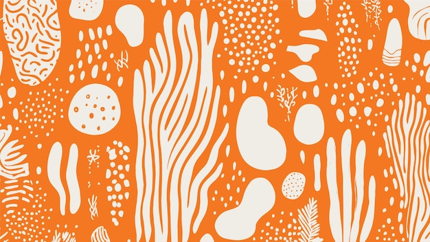 Free Vector organic orange patterned background