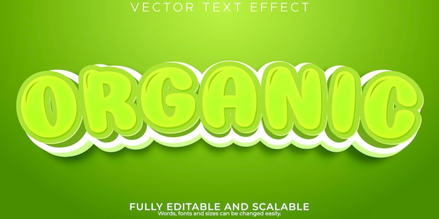 Organic text effect editable vegetable and garden text style