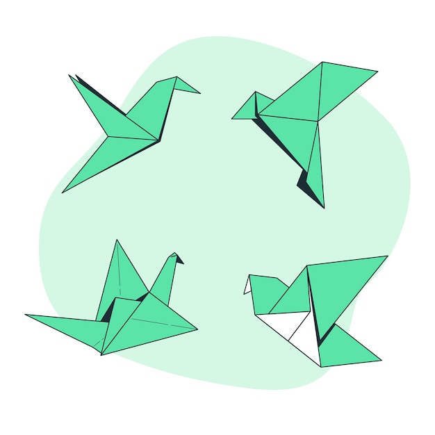 Free Vector origami bird concept illustration