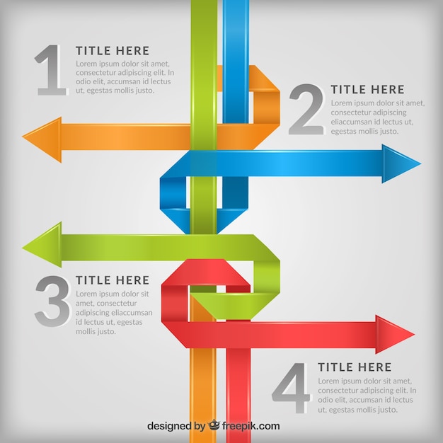 Origami infographic template