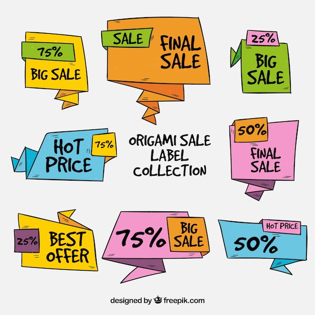 Origami sale labels