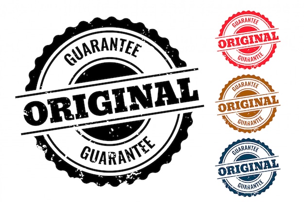 Original guarantee authentic rubber stamp set of four