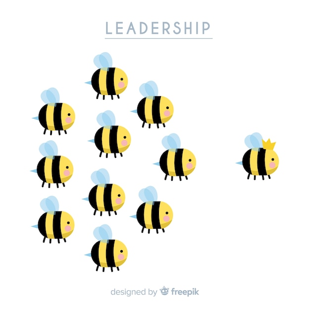 Free Vector original hand drawn leadership composition