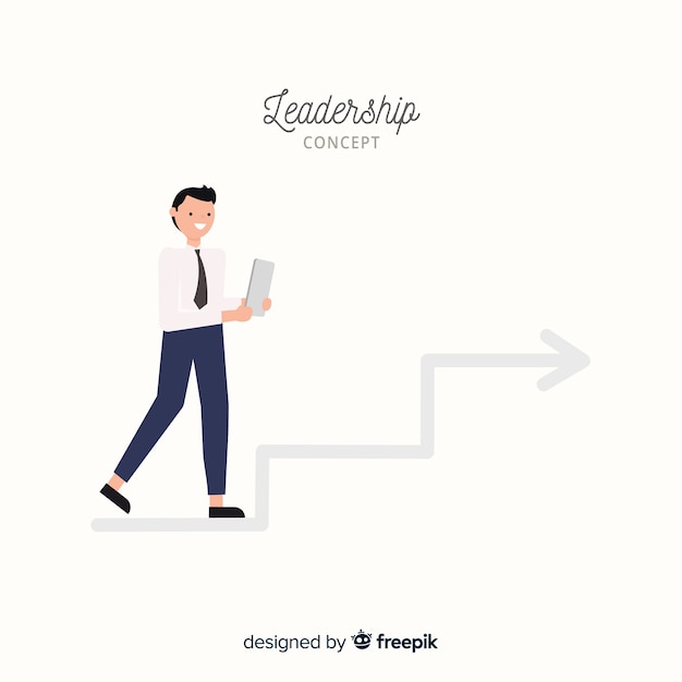 Free Vector original hand drawn leadership composition