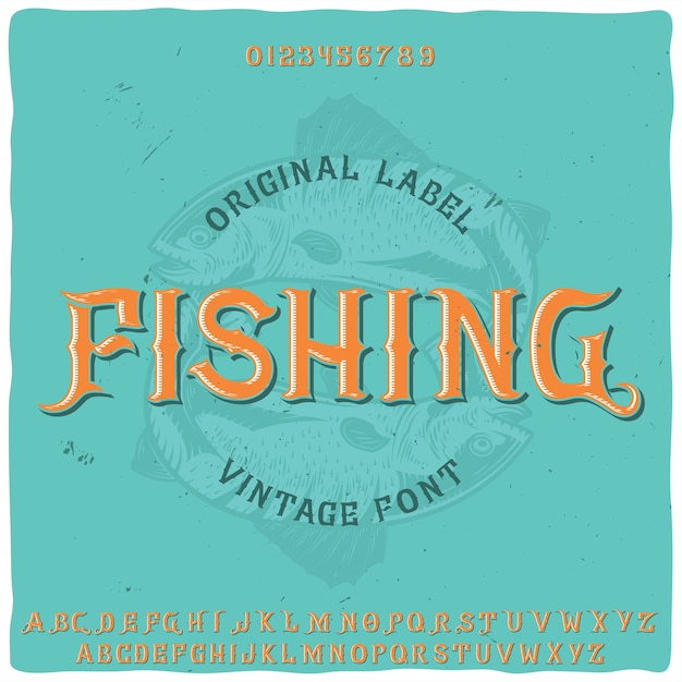 Free vector original label typeface named 