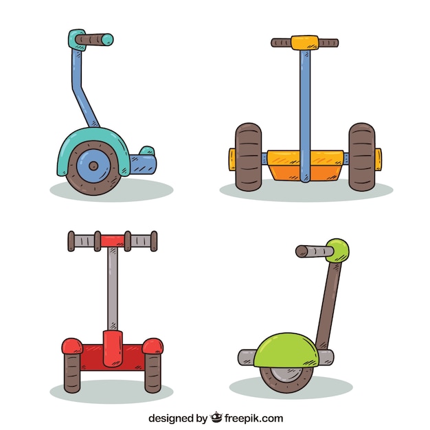 Original set of electronic scooters