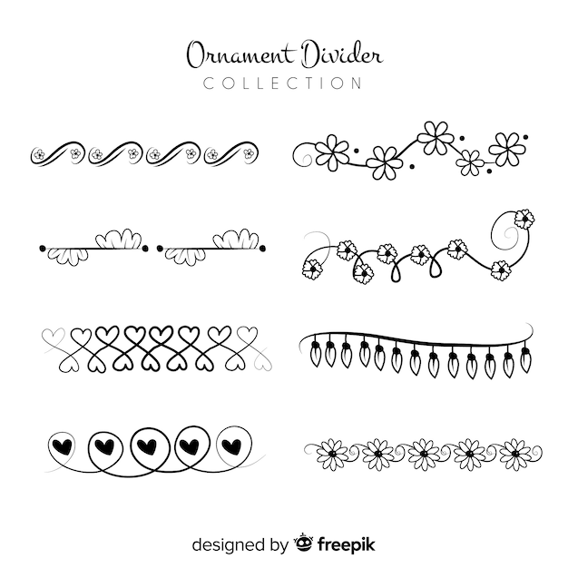 Free Vector ornament divider collection