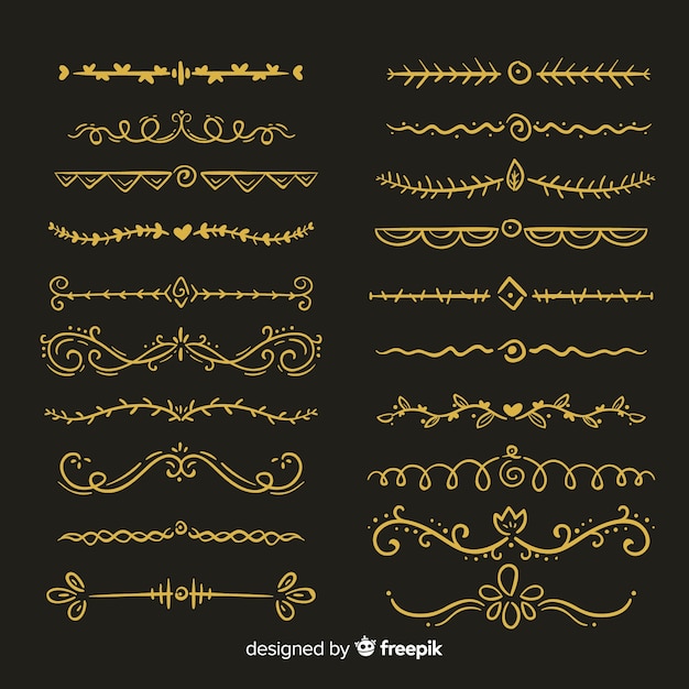 Free vector ornament divider collection