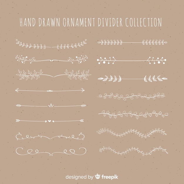 Free vector ornament divider collection