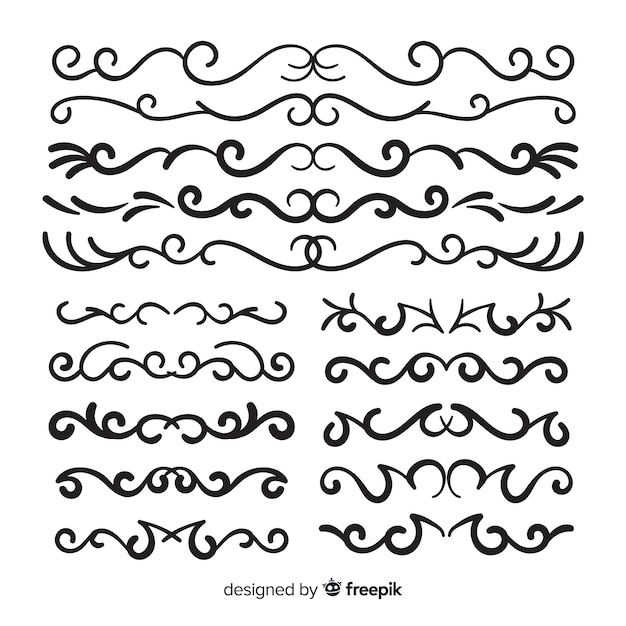 Free Vector ornament divider collection