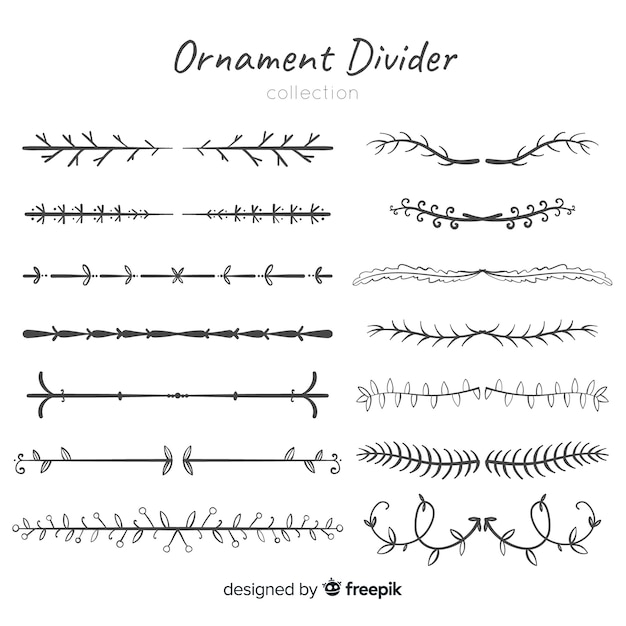 Free Vector ornament divider collection