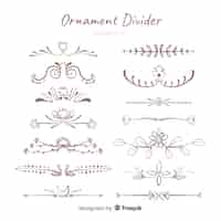 Free vector ornament divider collection