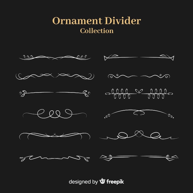 Free vector ornament divider collection