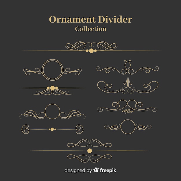 Free Vector ornament divider collection