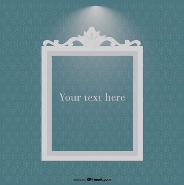 Free Vector ornament frame in spotlight on vintage background