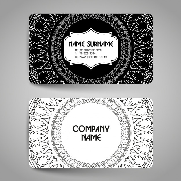 Ornamental business card