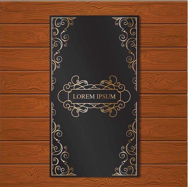 Ornamental card template