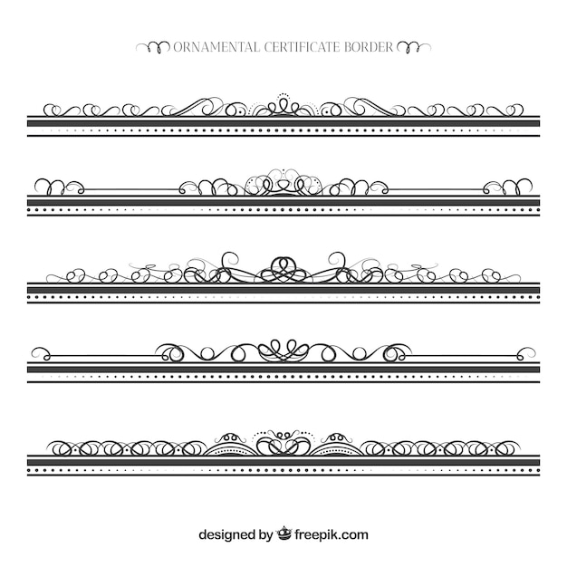 Ornamental certificate border collection