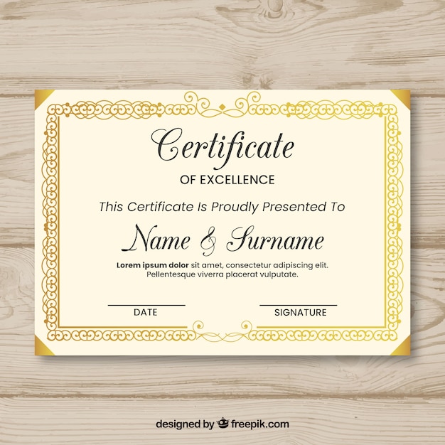 Ornamental certificate border