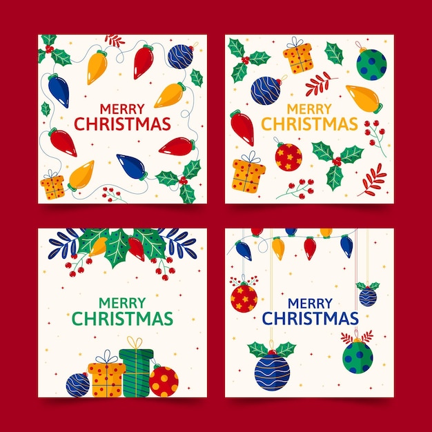 Ornamental christmas card collection