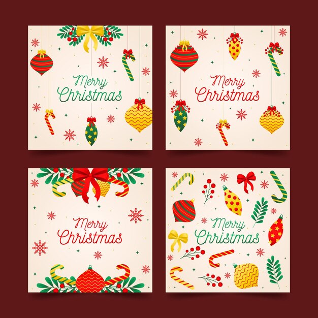 Ornamental christmas card collection