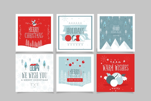 Ornamental christmas cards template