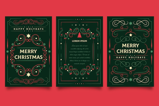 Ornamental christmas cards