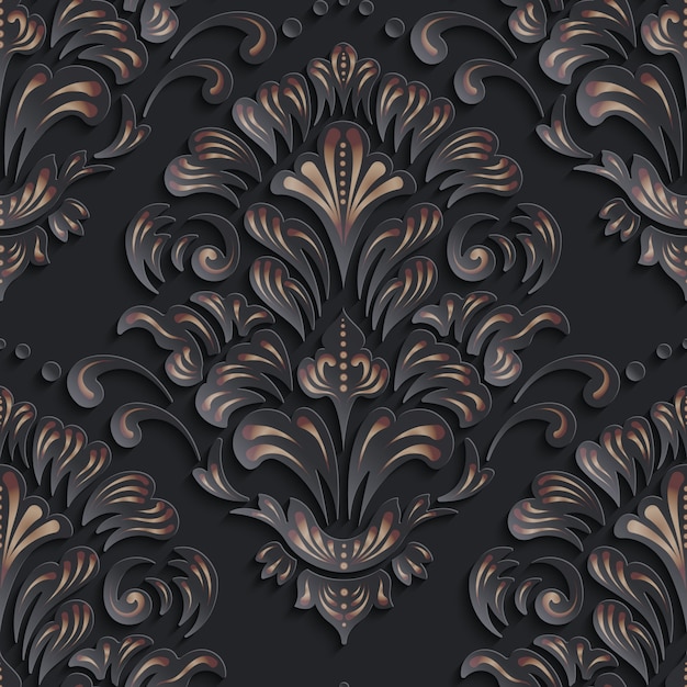 ornamental damask seamless pattern 