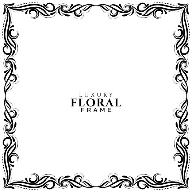 Ornamental floral frame design background