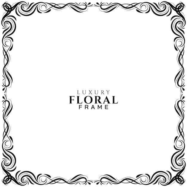 Ornamental floral frame elegant design background 