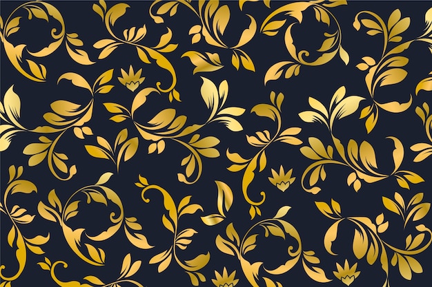 Free Vector ornamental floral golden background