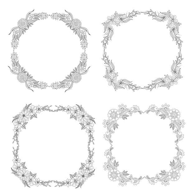 Ornamental floral wreath collection