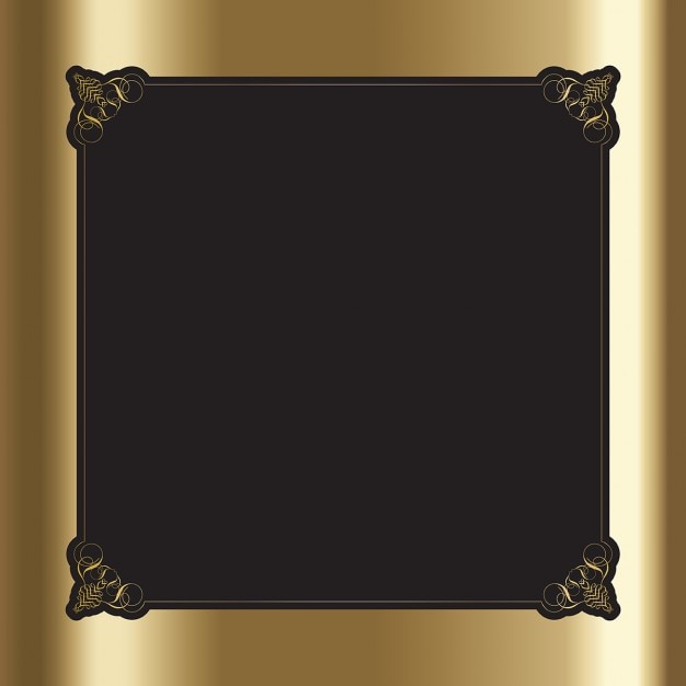 Ornamental frame on a golden background