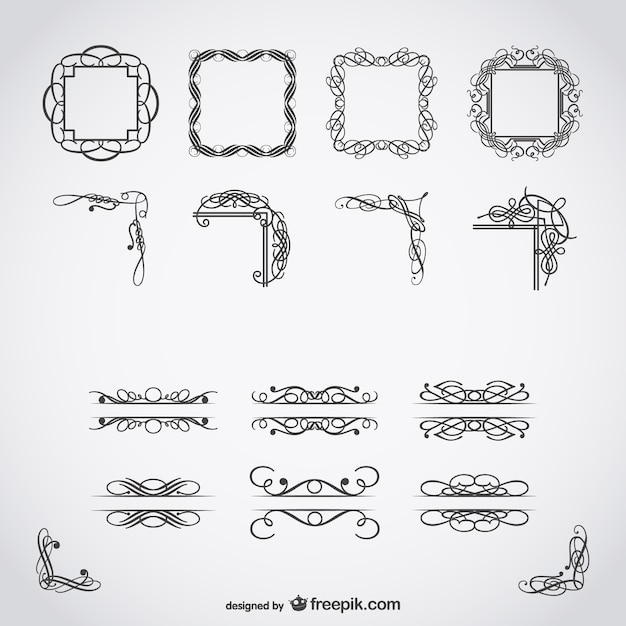 Free vector ornamental frames