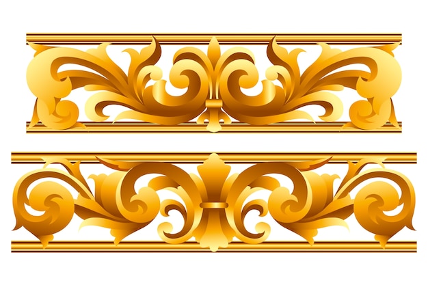 Ornamental golden border