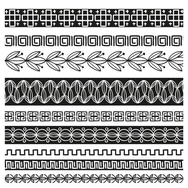 Ornamental greek border collection