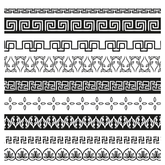 Ornamental greek border collection