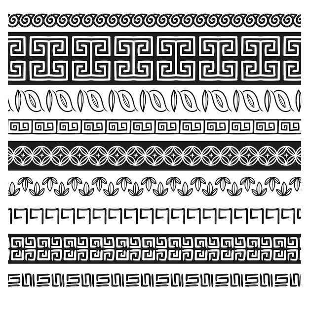 Ornamental greek border collection